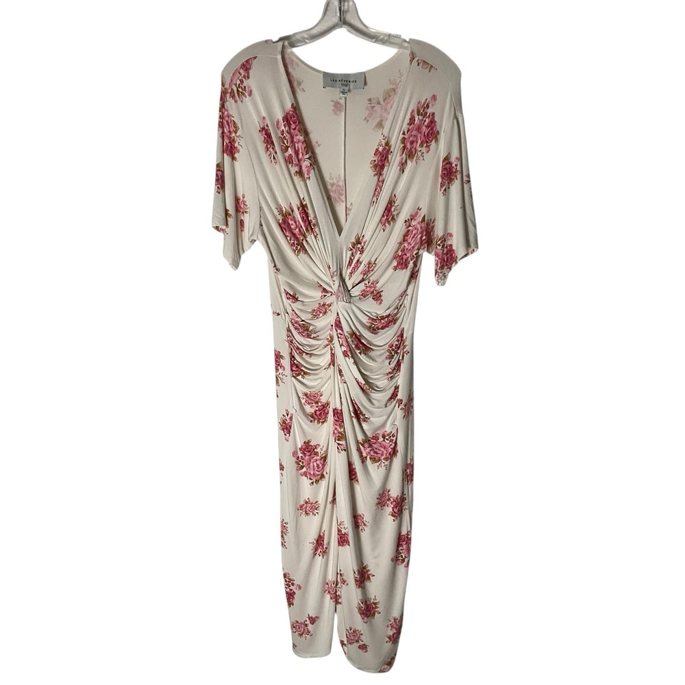 Les Reveries‎ Twist-Front Drape Floral Dress - Picture 2 of 9